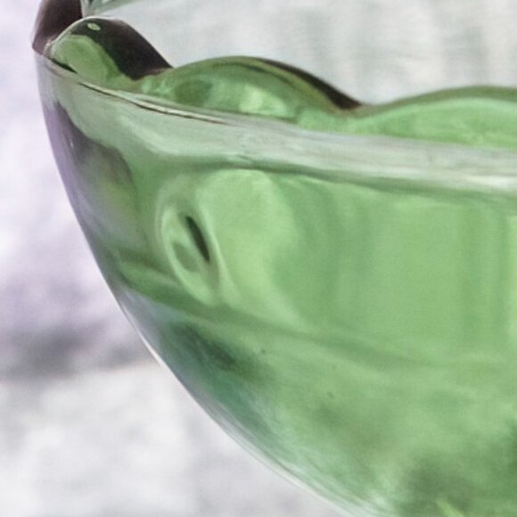 BEAUTIFUL E.O. Brody M2000 Vintage 1950s Footed Emerald Green Scalloped … - Picture 6 of 9